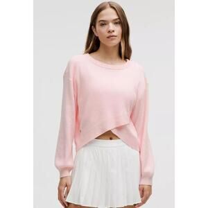 NWT Lululemon Reversible Crossover Sweater Size XL Strawberry Milkshake
